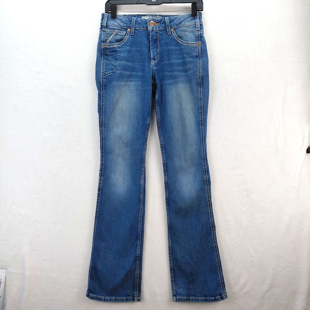 Ariat Rebar Perfect Rise Womens Bootcut Jeans Size 27L Medium Wash Cowgirl Rodeo